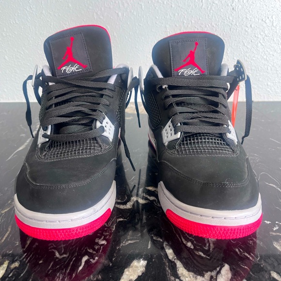 Jordan Other - 2012 Air Jordan 4 Retro Bred Black Red Size Men 14 Barely Worn!!